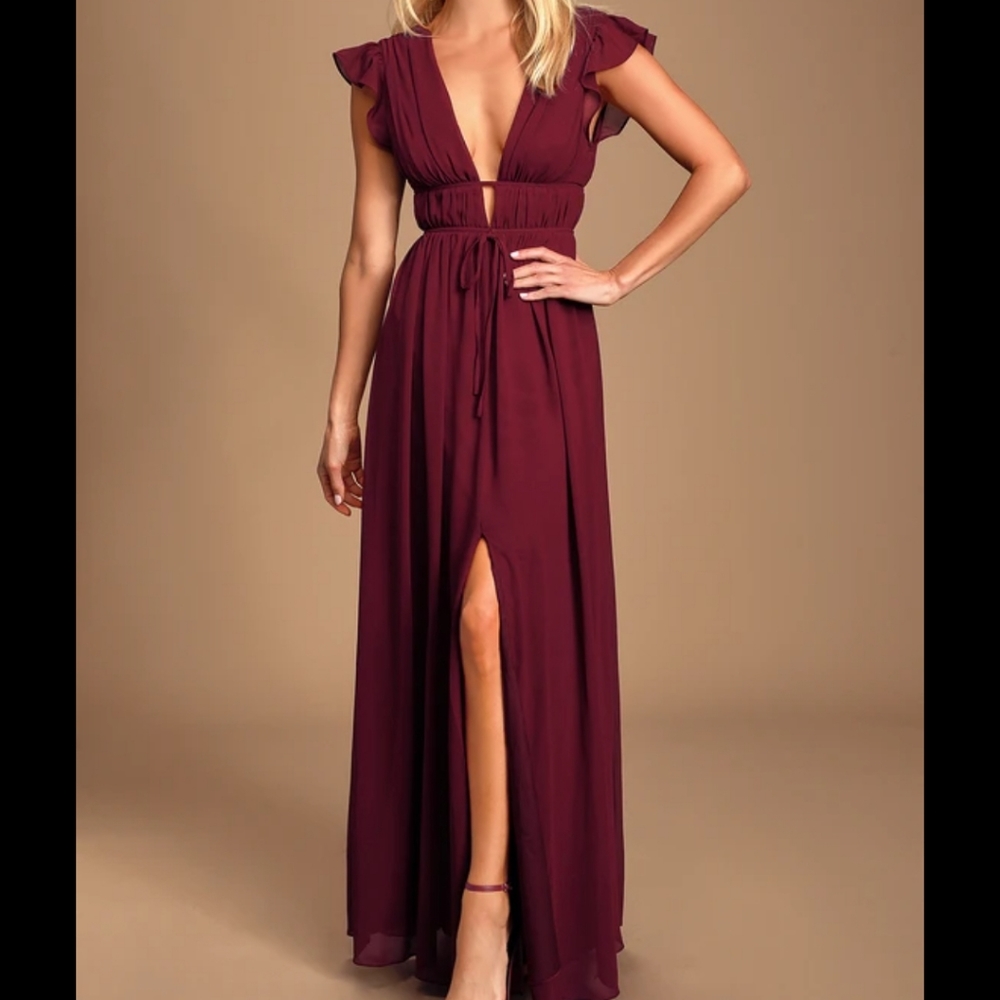 Lulu's I'm All Yours Ruffled Maxi L